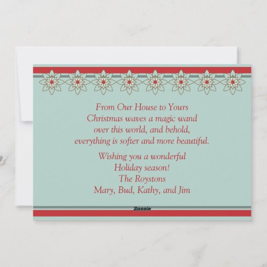 Zuidoost-westerse stijl Gelukkig kerstfeest Nieuwj Feestdagenkaart (Achterkant)