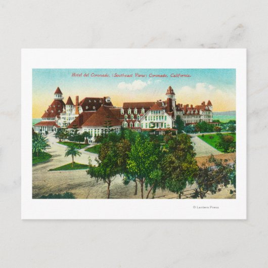 Zuidoostelijk Uitzicht van het Hotel del Coronado Briefkaart (Voorkant)