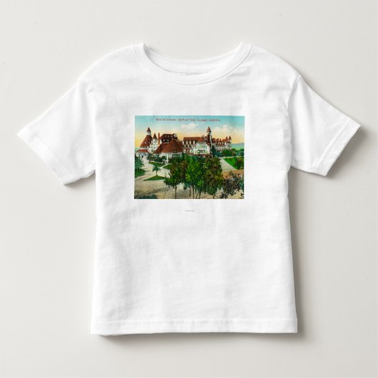 Zuidoostelijk Uitzicht van het Hotel del Coronado Kinder Shirts (Voorkant)