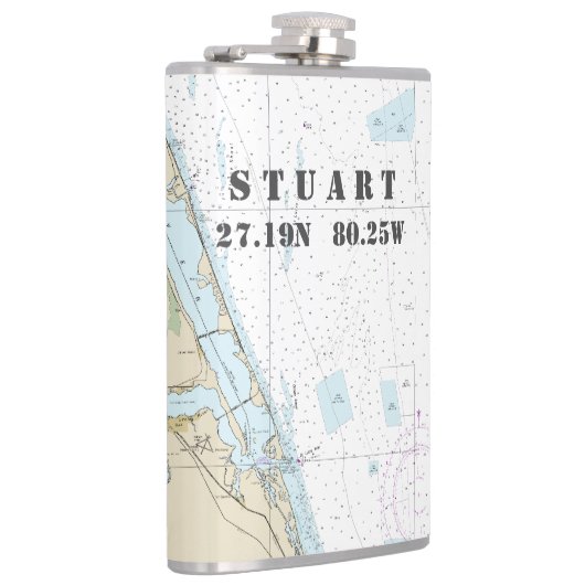 zuidoostelijke FL-breedtegraad  nautisch Heupfles (Rechts)