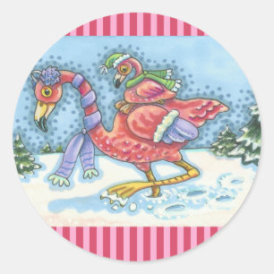 ZUIDPINKFLAMINGOS HOLIDAY STICKERS