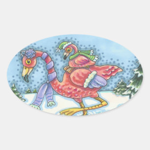 ZUIDPINKFLAMINGOS HOLIDAY STICKERS