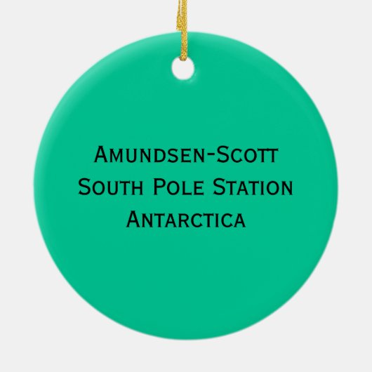 Zuidpool Amundsen-Scott, Antarctica Keramisch Ornament (Achterkant)