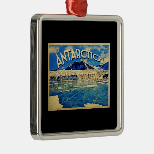 Zuidpool Antarctica Metalen Ornament (Rechts)