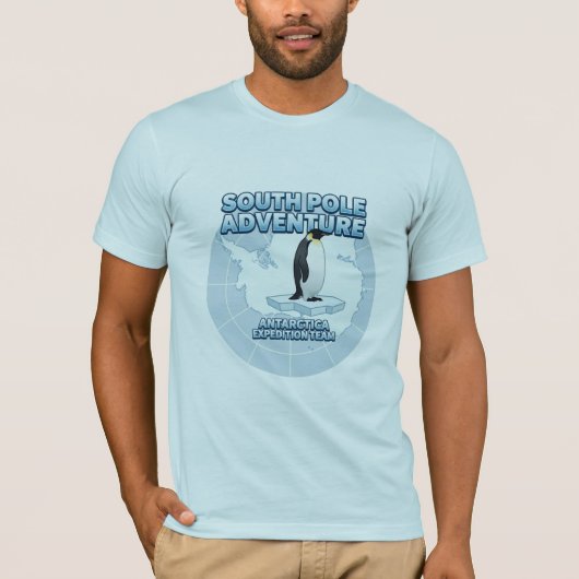 Zuidpool Avontuur Antarctica Expeditie Team T-shirt (Voorkant)