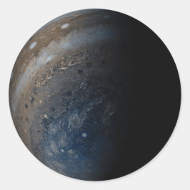 Zuidpool van Jupiter afbeelding van Juno Ronde Sticker