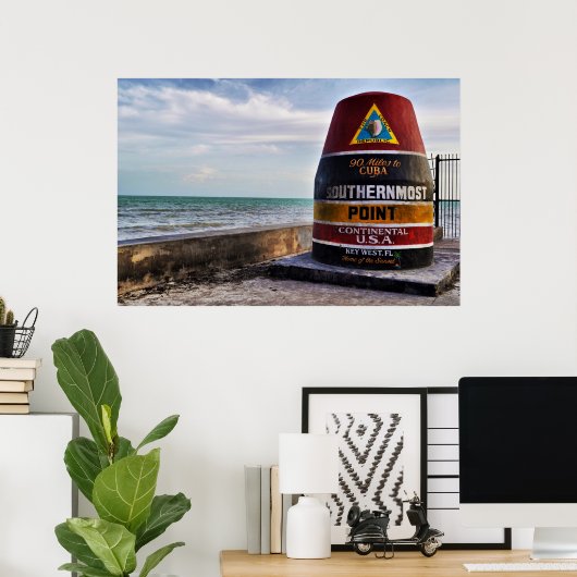 zuidpunt key west poster (Thuiskantoor)