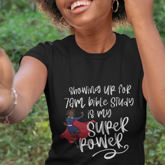 ZUIDSTOFSUPER POWER (donkere huid) zwart, kort T-shirt