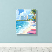 Zuidstrand Miami Florida Canvas Afdruk (Insitu (Houten vloer))