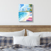 Zuidstrand Miami Florida Canvas Afdruk (Insitu (Slaapkamer))