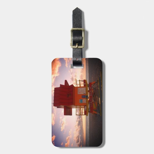 Zuidstrand, Miami Lifeguard Stand (Ocean Rescue) Bagagelabel (Voorkant verticaal)