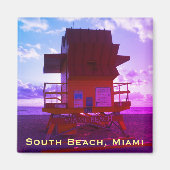 Zuidstrand, Miami Lifeguard Stand (Ocean Rescue) Magneet (Voorkant)