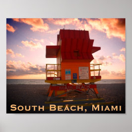 Zuidstrand, Miami Lifeguard Stand (Ocean Rescue) Poster