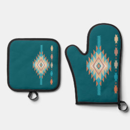 Zuidwest 4 - veranderlijke kleur ovenwant & pannenlap set