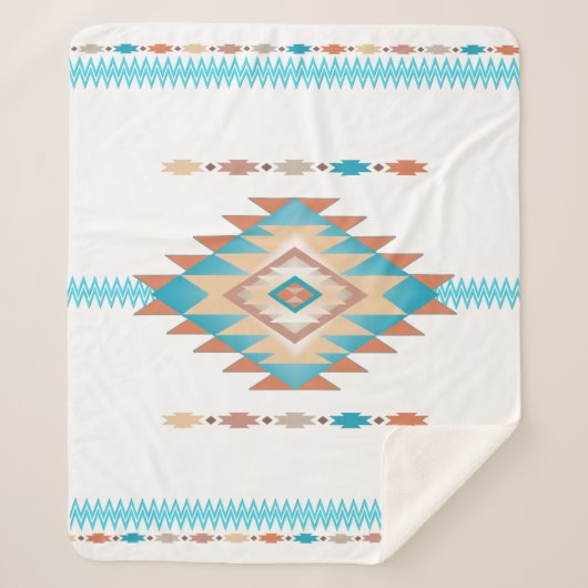 Zuidwest 4 - veranderlijke kleuren sherpa deken (Voorkant)