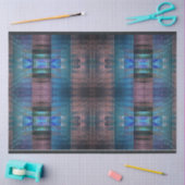 Zuidwest-Abstract Fractal Pattern Blue Decoupage Tissuepapier (Craft)