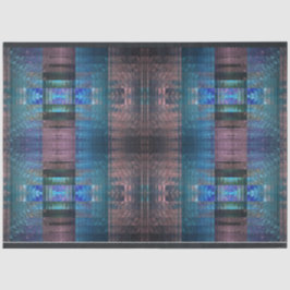 Zuidwest-Abstract Fractal Pattern Blue Decoupage Tissuepapier