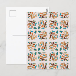 Zuidwest-Abstracte aardetinten Pattern Art Briefkaart