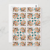 Zuidwest-Abstracte aardetinten Pattern Art Briefkaart (Voorkant / Achterkant)
