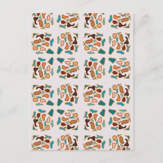 Zuidwest-Abstracte aardetinten Pattern Art Briefkaart (Voorkant)