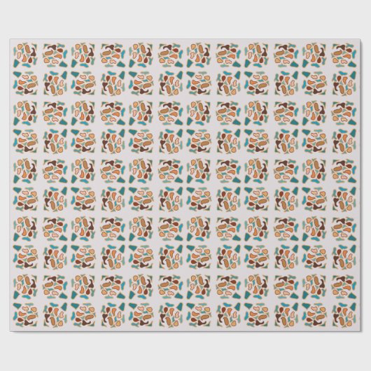 Zuidwest-Abstracte aardetinten Pattern Art Cadeaupapier (Vlak)