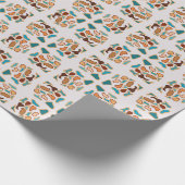 Zuidwest-Abstracte aardetinten Pattern Art Cadeaupapier (Hoek)