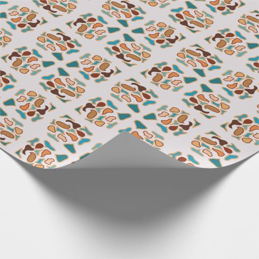 Zuidwest-Abstracte aardetinten Pattern Art Cadeaupapier (Hoek)