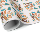 Zuidwest-Abstracte aardetinten Pattern Art Cadeaupapier (Rol Hoek)