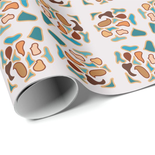 Zuidwest-Abstracte aardetinten Pattern Art Cadeaupapier (Rol Hoek)