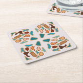 Zuidwest-Abstracte aardetinten Pattern Art Kartonnen Onderzetters (Schuin)