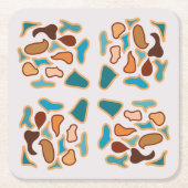 Zuidwest-Abstracte aardetinten Pattern Art Kartonnen Onderzetters (Voorkant)