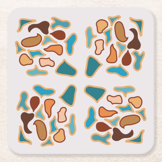 Zuidwest-Abstracte aardetinten Pattern Art Kartonnen Onderzetters (Voorkant)