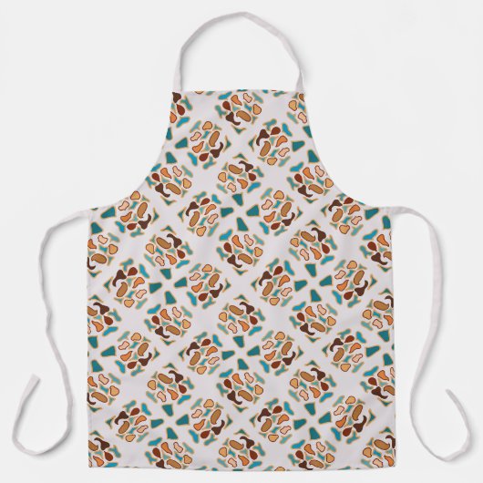 Zuidwest-Abstracte aardetinten Pattern Art Schort (Voorkant)