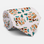 Zuidwest-Abstracte aardetinten Pattern Art Stropdas (Opgerold)