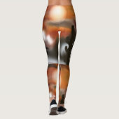 Zuidwest-Abstracte brand en ijs Leggings (Achterkant)
