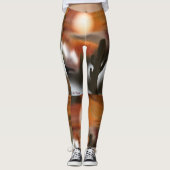 Zuidwest-Abstracte brand en ijs Leggings (Voorkant)