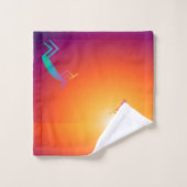 Zuidwest-Abstracte Kokopelli Bad Handdoek (Wasdoekje)