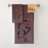 Zuidwest-Abstracte Kokopelli-handdoekset Bad Handdoek (Insitu)