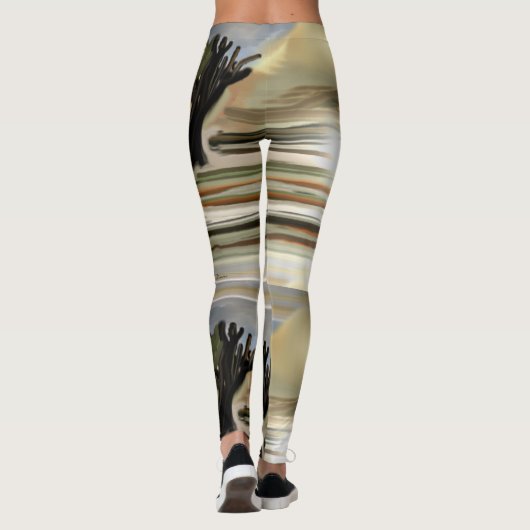 Zuidwest-Abstracte kunst Leggings (Achterkant)