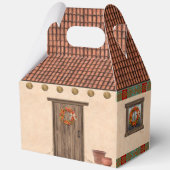 Zuidwest Adobe en Terracotta Dakpan Huisontwerp Bedankdoosjes (Achterkant)
