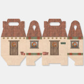 Zuidwest Adobe en Terracotta Dakpan Huisontwerp Bedankdoosjes (Ongevouwen)