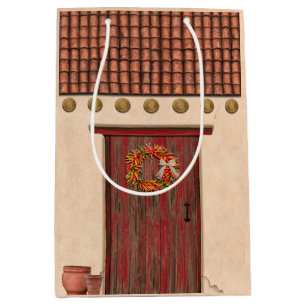 Zuidwest Adobe en Terracotta Tegels Huisontwerp Medium Cadeauzakje