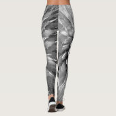 Zuidwest Agave Abstract Zwart-wit, Naam Leggings (Achterkant)
