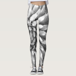 Zuidwest Agave Abstract Zwart-wit, Naam Leggings