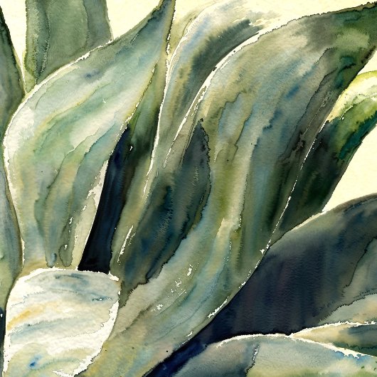 Zuidwest Agave Waterverf Sage Green en Yellow Poster