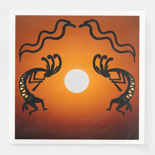 Zuidwest-Amerikaans-Indische Kokopelli Servet (Voorkant)