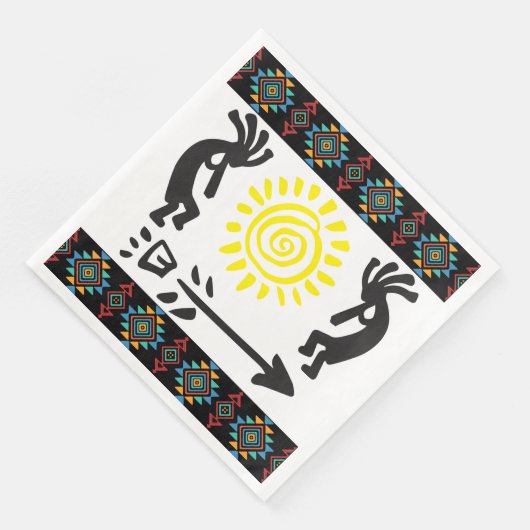 Zuidwest-Amerikaans-Indische Kokopelli Servet (Hoek)
