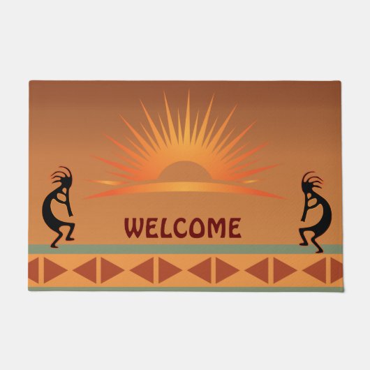 Zuidwest-Amerikaans Kokopelli Doormat Deurmat (Voorkant)