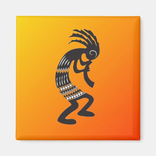 Zuidwest-Amerikaans Kokopelli Magnet (Voorkant)