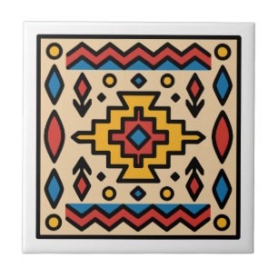 Zuidwest-Amerikaanse geometrische Native American Tegeltje